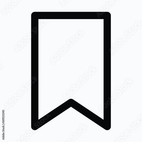 Bookmark Save Tag Isolated Vector Lineal Style Icon