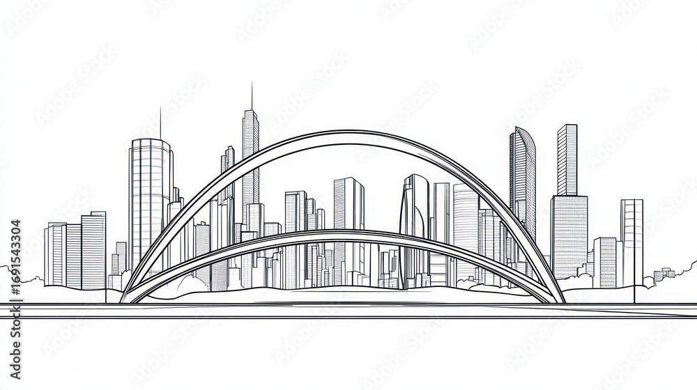 Naklejka premium Cityscape architectural design