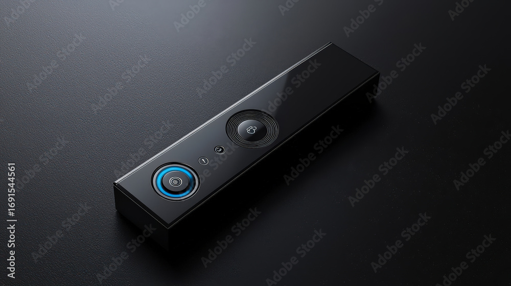Obraz premium Sleek smart doorbell featuring camera and intercom system, designed for modern security and convenience