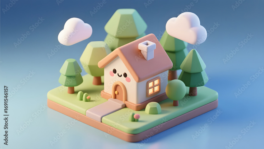 Fototapeta premium Fairytale-like tranquil country house