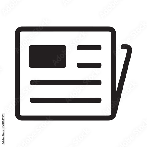 Newspaper Icon Vector Illustration