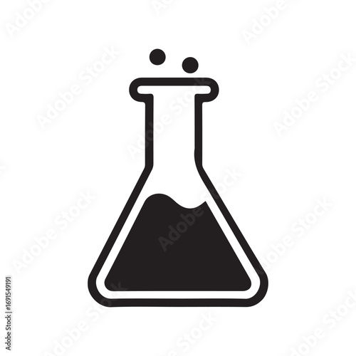 vector illustration of a laboratory flask