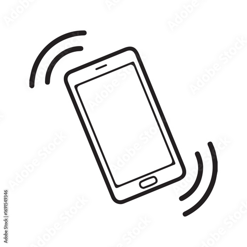 vector illustration of a mobile phone