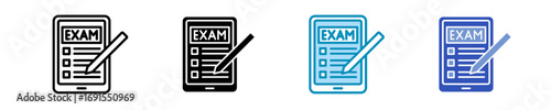 Exam  Icon Set Multiple Style Collection