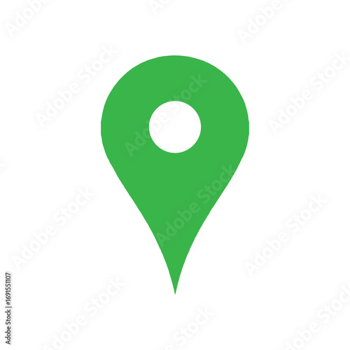Free Download Green Location Pin Icon Vector - GFXLoad
