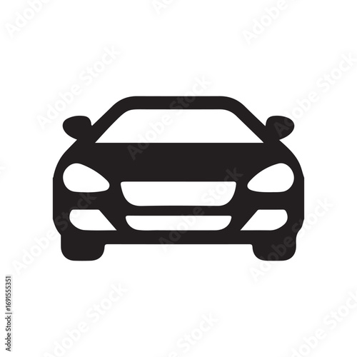 Car Front View Icon Symbol of Vehicle Transportation