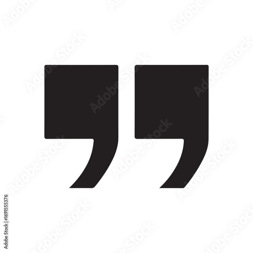 Quotation Marks Icon Symbol for Quotes and Speech