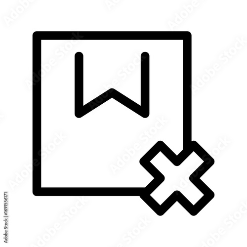 Delivery Cancel Icon Vector Symbol Design Illustration