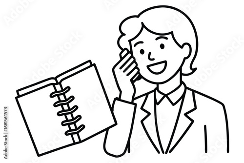 office-worker-smiling-while-talking-on-phone-with