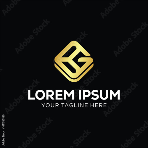 Golden Monogram Logo Design with Letter G