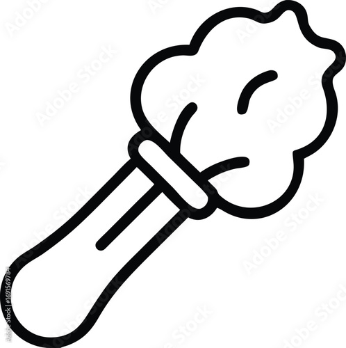 Molotov cocktail icon. Outline design of a simple incendiary weapon