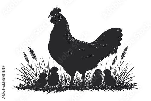 rooster and hen, chicken, bird, rooster, farm, animal, hen, vector, illustration, cartoon, poultry, silhouette, cockerel, nature, animals, drawing, icon, cute, fowl, art, feather, agriculture, morning