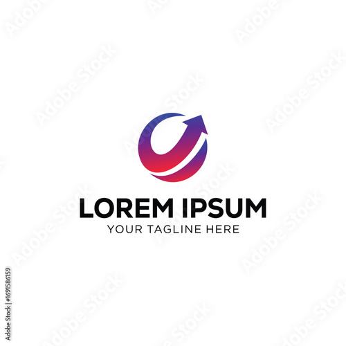 Abstract Growth Arrow Logo Design