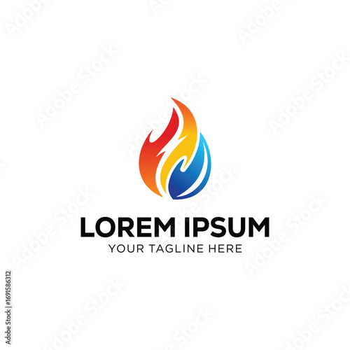 Colorful Flame Logo Design