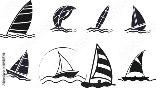 water sport icon set