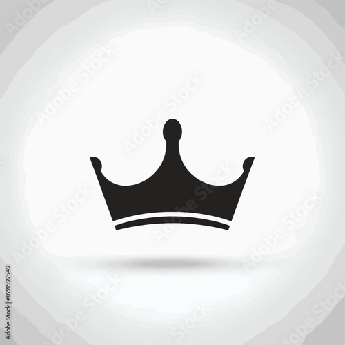 Elegant black crown silhouette symbolizes power, royalty, and leadership, perfect for luxury brands and success-driven ventures.