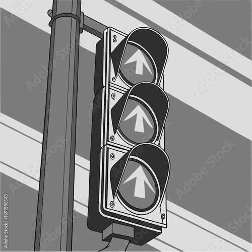 Traffic Light Showing Go Signal.