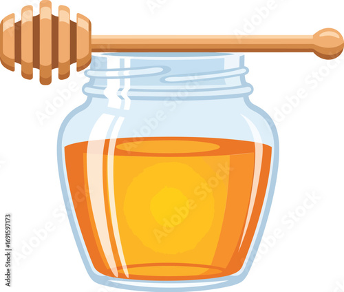 jar of honey dipper