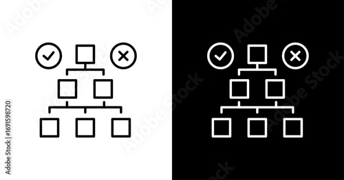 Decision Support White Icon Set Design