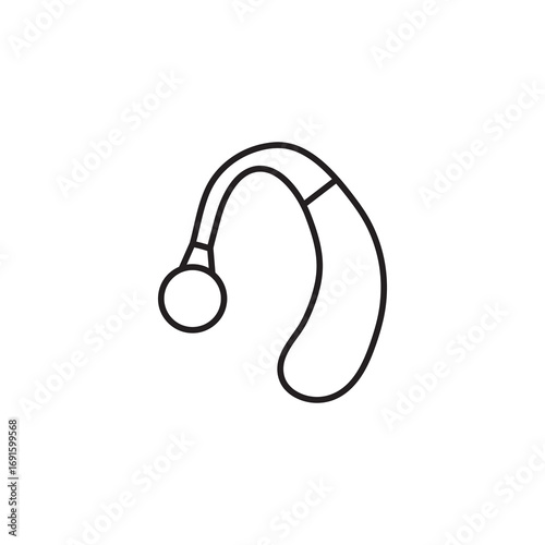 Hearing aid icon simple vector isolated symbol trendy style linear illustration for web and app..eps