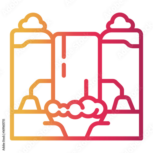 river Line Gradient Icon