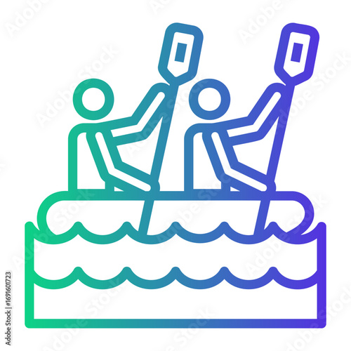 river Line Gradient Icon