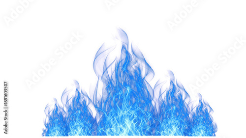 Transparent blue flames fire suitable in pubs and bars