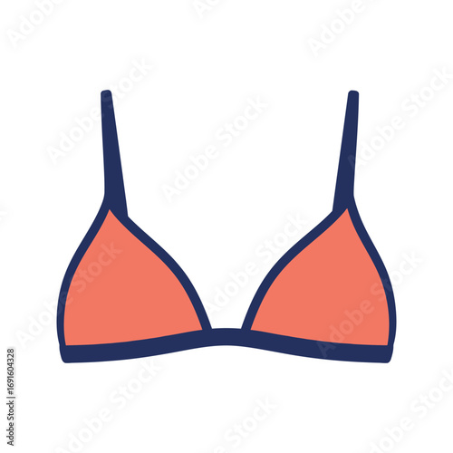 Coral Triangle Bikini Top  Simple Stylish and SummerReady Swimwear Illustration