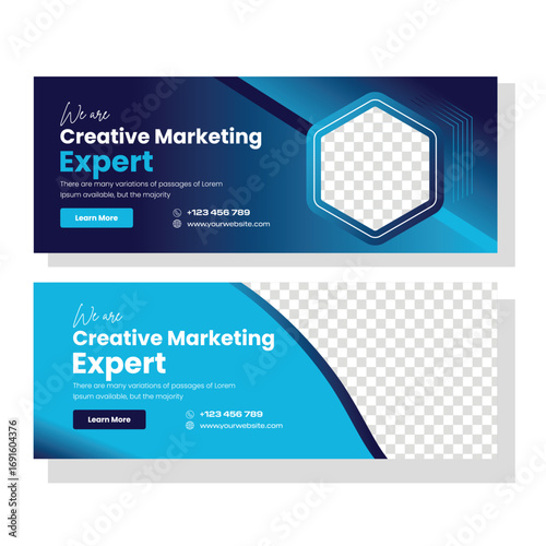 WebCreative agency, digital marketing agency facebook cover banner template