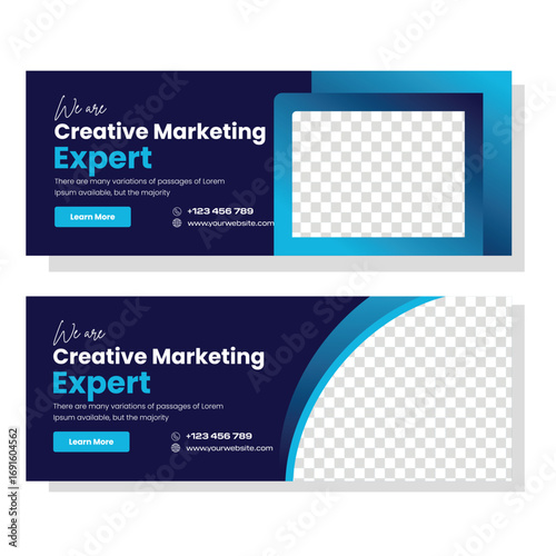 WebCreative agency, digital marketing agency facebook cover banner template