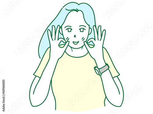 女性　イラスト