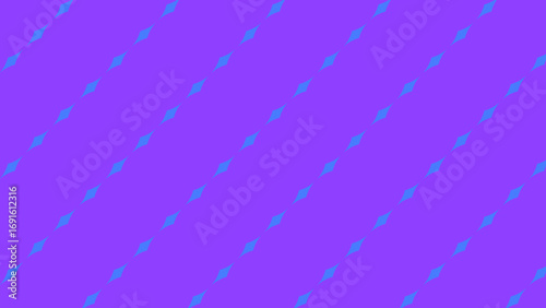 Vibrant, seamless geometric pattern with repeating blue rhombus shapes on a purple background.