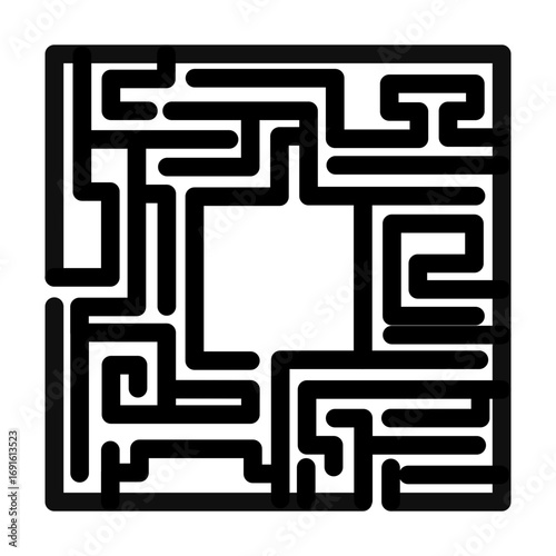 Complex maze puzzle challenges strategic thinking and problem-solving skills in a modern design