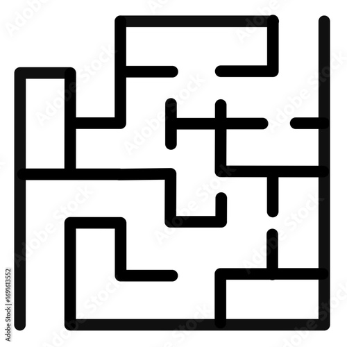 Maze puzzle design complex challenges with clear strategic planning and decisive problem-solving skills