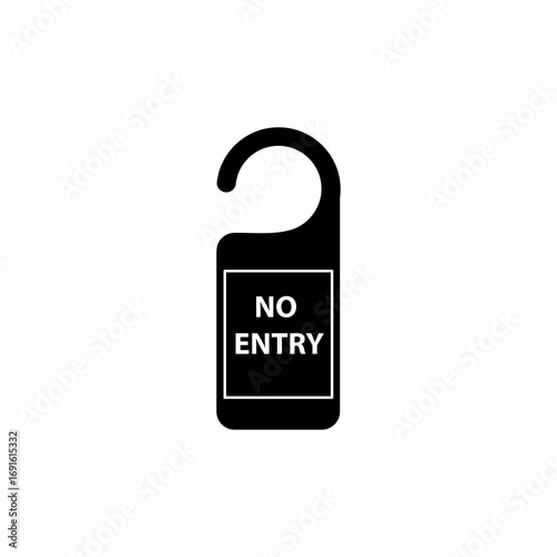 Door hanger icon simple vector isolated symbol vector flat black simple illustration for web and app..eps