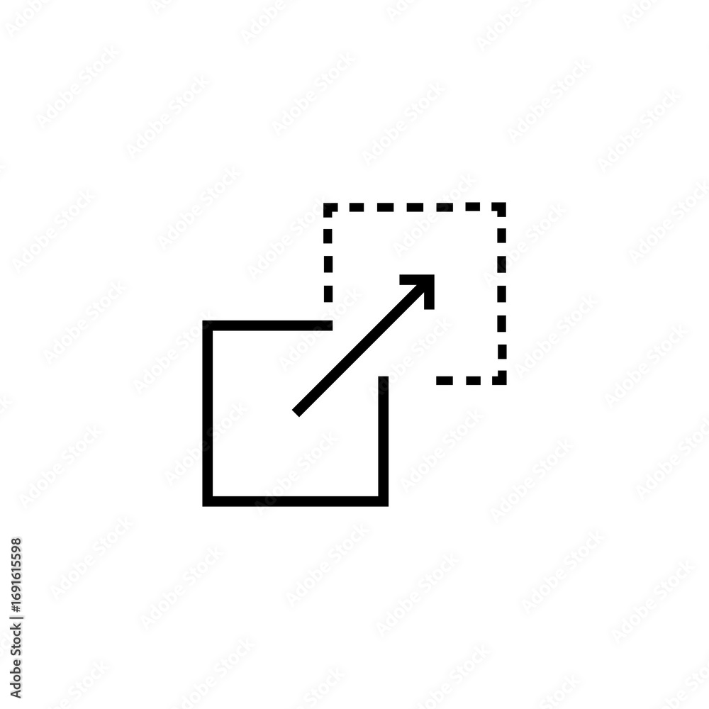 Fototapeta premium Drag and drop icon simple vector flat black simple illustration for web and app..eps