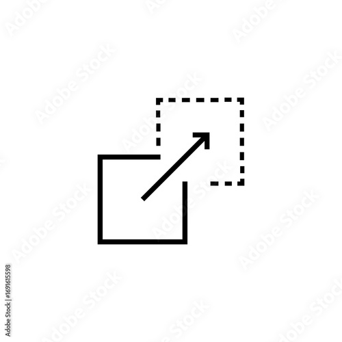 Drag and drop icon simple vector flat black simple illustration for web and app..eps