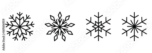 snowflake icon set isolated vector illustration. snowflake icon on isolated background.