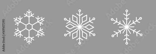 snowflake line icon. snowflake icon set.