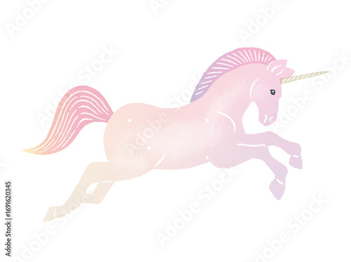 パステルカラーの幻想的なユニコーン　unicorn　fantasy