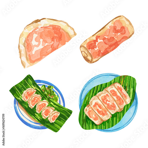 Watercolor Bahn Bot Loc Elements