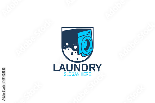 laundry logo vector illustration. Creative logo for fast and clean laundry service business logo. suitable for laundry business logo