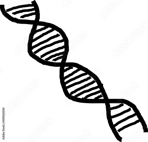 Abstract dna helix structure vector illustration for genetics and science concepts