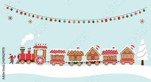 Adorable gingerbread train delivers holiday cheer and festive joy for winter celebrations everywhere