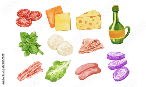 Watercolor Sandwiches Indgredients