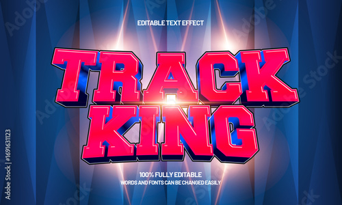 track king editable text effect for speed