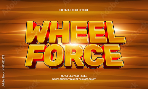wheel force editable text effect for speed