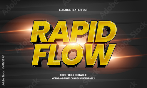 rapid flow editable text effect for speed