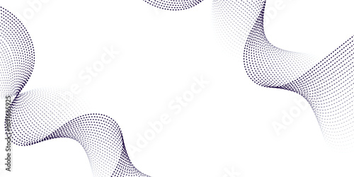 A clean white background with flowing wave patterns created by dotted lines, forming a modern abstract design. The curved grid-like dots shift in density, creating a sense of motion and depth, perfect