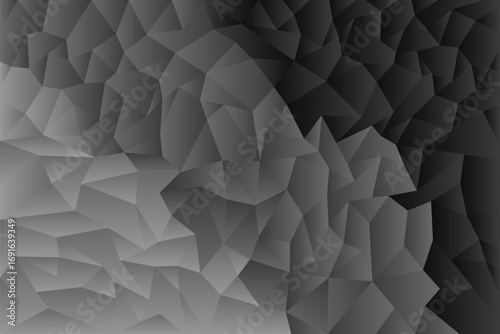 Abstract polygon backgound black color geometric pattern vector template monochrome wallpaper backdrop web banner poster